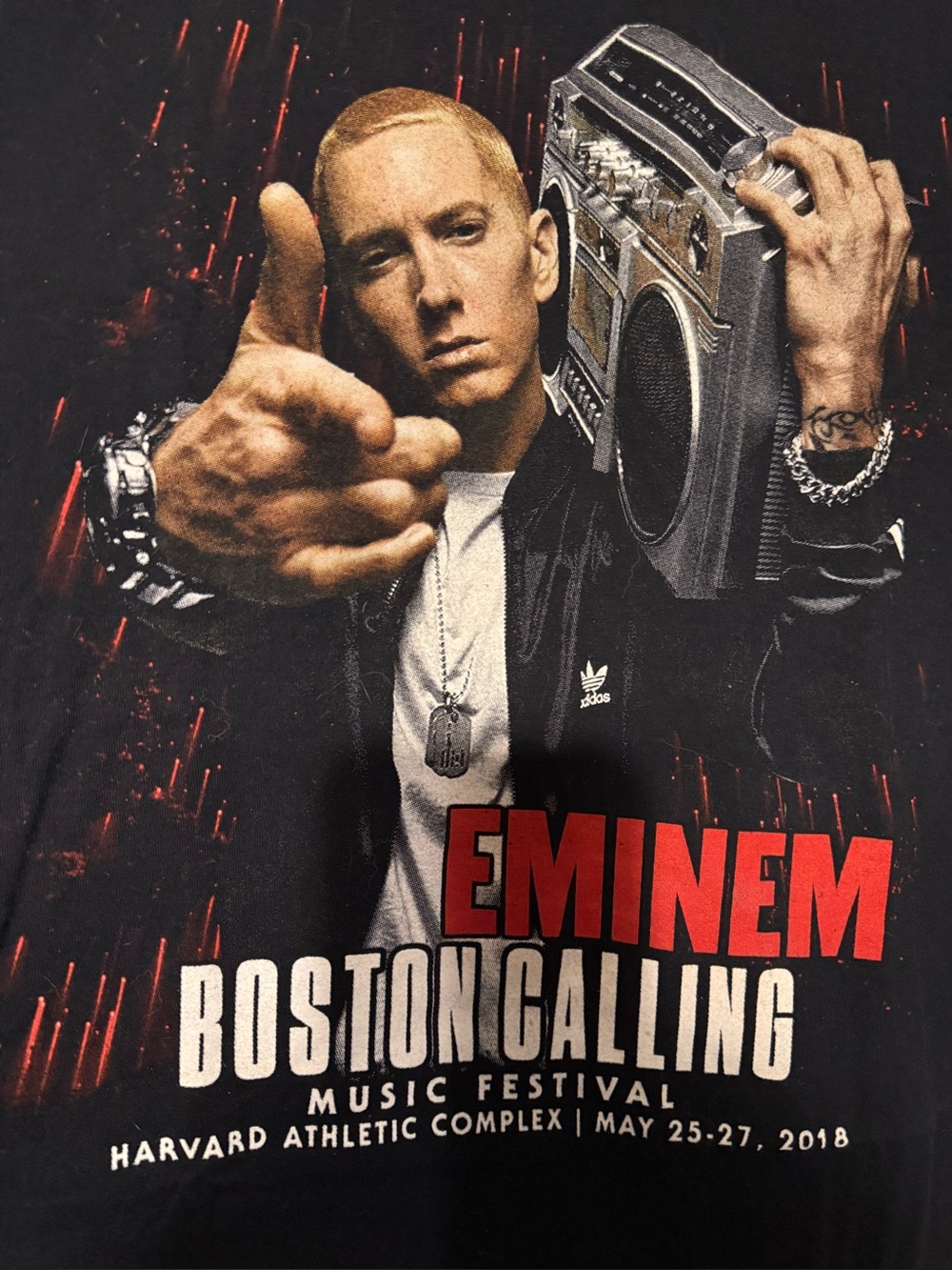 Eminem Boston calling music festival 2018 hip-hop, rap Tee